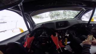 Rally car flat out in the snow POV [upl. by Pence]