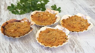 ¡Toda la vida se hicieron así Vieiras gratinadas al horno Receta GALLEGA original [upl. by Honoria]