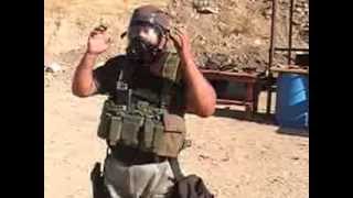 Tactical carry amp how to put on a gas mask [upl. by Matthew]