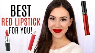 FIND THE BEST RED LIPSTICK  Favorite DrugstoreHigh End Red Lips [upl. by Zilvia]