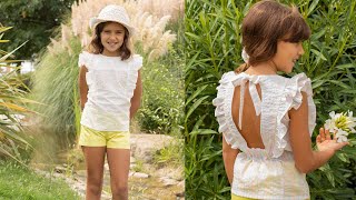 Blusa con lazo en espalda REVISTA PATRONES INFANTILES nº 25 [upl. by Alakim]