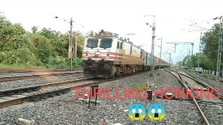 TRILLING HONKING of 12339 Howarh  Dhanbad Coalfield Express Dangerous Mode 😌😌 [upl. by Ress128]