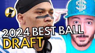 Zero RB Fantasy Football Draft for 15 MILLION  2024 Best Ball Draft 161  162 [upl. by Adnylam]