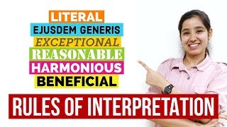 Rules of Interpretation  Interpretation of Statutes in Hindi [upl. by Mathew]