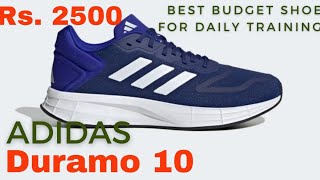 Adidas Duramo 10 shoes review for daily use  Best budget shoe for daily practice under Rs 3000 [upl. by Akimyt325]