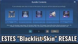 Resale ESTES quotBlacklist Internationalquot Skin  Release Date Revealed  MLBB [upl. by Coulombe78]