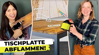 Holztisch selber bauen  DIY Möbelbau tischdiy  Studio Makeover bei safeoffiziell [upl. by Ardnuhs]