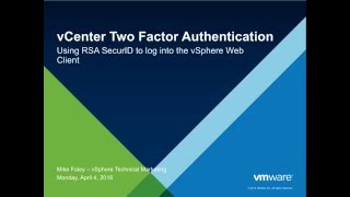 RSA SecurID login to VMware vSphere Web Client 60 Update 2 [upl. by Moyers51]