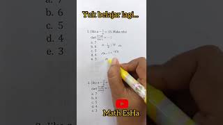 MATEMATIKA DASAR PENGETAHUAN KUANTITATIF SOAL TES MASUK KERJA SOAL ALJABAR MATEMATIKA [upl. by Nitnilc]