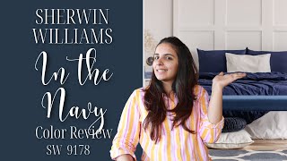 Sherwin Williams In the Navy SW 9178 Color Review [upl. by Nosa769]