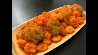 How to make Mofongo balls with Shrimp Stew [upl. by Gersham232]