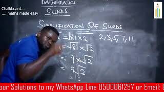 Surds Explained SHSHigh School Maths [upl. by Liahcim]