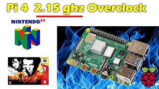 2147ghz Raspberry Pi 4 Overclock  N64 007 GoldenEye [upl. by Easter]