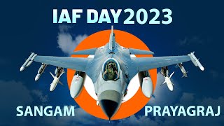 वायुसेना का संगम पर एयर शो  Air Force Day Parade 2023 aif sangam [upl. by Yoo]