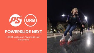 NIGHT skating on Powerslide Next Marble Pink [upl. by Harness]