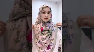 Bawal Printed Tutorials Bidang 45  Labuh Depan Belakang  hijab tutorialhijab bawaltutorial [upl. by Vivien922]