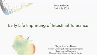 Early Life Imprinting of Intestinal Tolerance [upl. by Allain403]