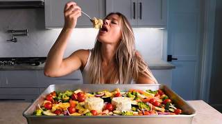 Primavera Baked Boursin Pasta MUKBANG  The Hunger Diaries TV [upl. by Lazare]