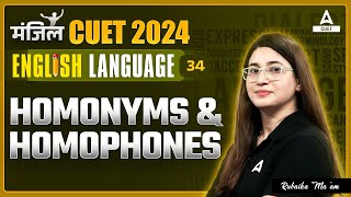 Homonyms and Homophones for CUET 2024 English  By Rubaika Maam [upl. by Brost]