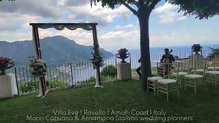 Villa Eva  Ravello  Wedding  Italy string duo for ceremony [upl. by Bendicty648]