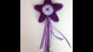 DIY Crochet Stuffed Star Wand  Easy Cute amp Fun  Video Tutorial [upl. by Elehcor]