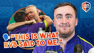 Luke Littler reacts to ROUT of his idol Raymond van Barneveld quotHe said you can go all the wayquot [upl. by Aihsat]