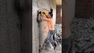 Rapid plastering construction process for interior decoration [upl. by Olympias]