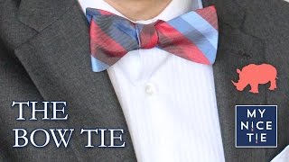 How to Tie a BOW TIE slowbeginner  How to Tie a Tie with a Freestyle Bow easy [upl. by Orfinger723]