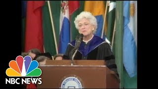 Barbara Bush Delivers Wellesley College Commencement Speech  NBC News [upl. by Eberto170]