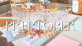 PREPTOBER RESET ROUTINE ☕🍂📚 [upl. by Thatch372]