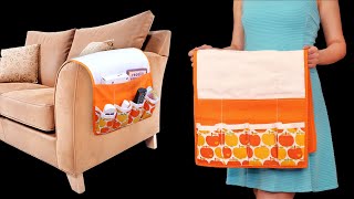 How to sew an organizer on the sofa  just 20 minutes and it is ready [upl. by Lenroc54]