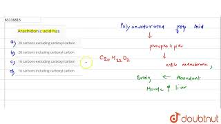 Arachidonic acid has [upl. by Astiram]