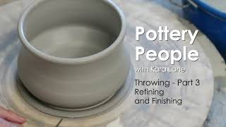 Pottery Tutorial How to Shape Your Pot Throwing part 3 [upl. by Elem]