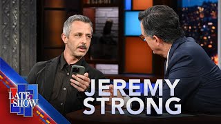 Jeremy Strong Used ChatGPT To Craft A Charming Anecdote For His Late Show Interview [upl. by Ahseyt]