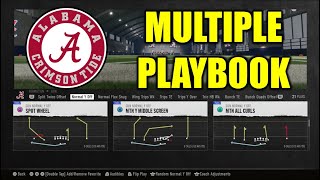 Alabama Multiple Playbook Guide  College Football 25 [upl. by Eonak653]