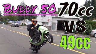 Genuine buddy 50 70cc build race [upl. by Eecal]