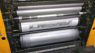 offset printing silver calar with SOLNA machine [upl. by Ahsienaj]