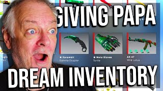 GIVING MY DAD HIS DREAM CSGO INVENTORY [upl. by Gisser]