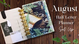 Time for a Planner Refresh August Half Letter Planner Set Up feat Janes Agenda Apothecary Theme [upl. by Electra]