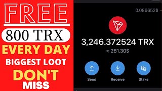 TronEre  New Free Tron Cloud Mining Project  Live Deposit Live Withdrawal Proof  Free 5000Trx [upl. by Ynolem]