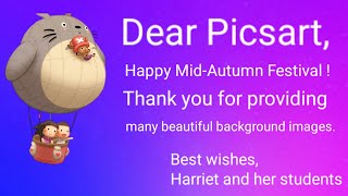 Top award pianist and singer Harriet Tang sent a Happy MidAutumn Festival message to Picsart 💜🎵💜🎵💜🎵 [upl. by Eerej]