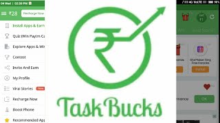 Taskbuck full tutorial in hindi How to use taskbuck earn paytm cash and recharge [upl. by Esenwahs]