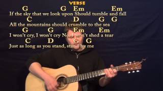 Stand By Me Ben E King Guitar Strum Cover Lesson in G with LyricsChords [upl. by Reba]