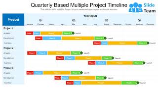 Quarterly Based Multiple Project Timeline [upl. by Makell]