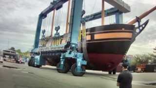 SSV Tall Ship Oliver Hazard Perry 732013 Launch at Newport Shipyard [upl. by Haimerej]