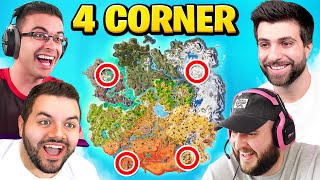 The 4 CORNER CHALLENGE in Fortnite Season 3 [upl. by Arbrab]