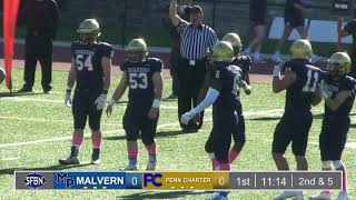 Malvern Prep vs Penn Charter Football 20181012 [upl. by Alliuqahs93]