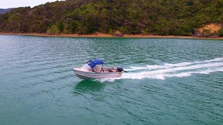 Ocean Testing the Restored 14ft Alloy Boat  Marlborough Sounds Seafood Catch n Cook [upl. by Nell288]