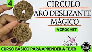 Aprendiendo a tejer un circulo y aro deslizante  Curso de Crochet para principiantes  clase 4 [upl. by Hisbe]