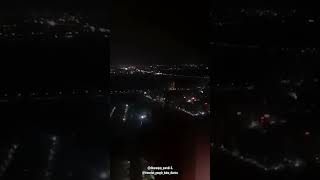 Ahmedabad City at Night From Airplane Window ✈️️ shorts air plane [upl. by Largent]